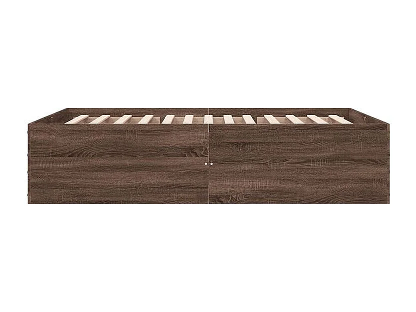 Cadre de lit chêne marron 135x190 bois d'ingénierie