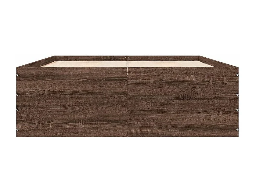 Cadre de lit chêne marron 135x190 bois d'ingénierie