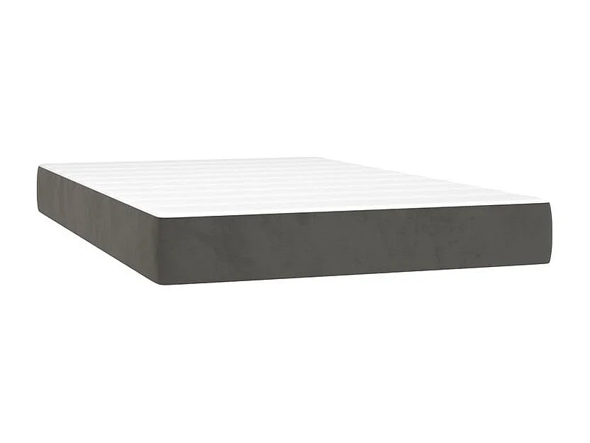 vidaXL Cama box spring con colchón terciopelo gris oscuro 120x200 cm