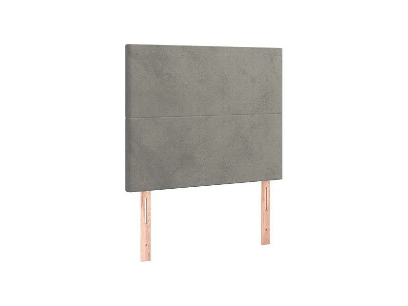 Sommier à lattes de lit et matelas Gris clair 80x200 Velours