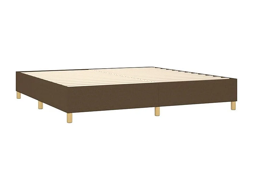 Sommier à lattes de lit matelas et LED Marron foncé 200x200
