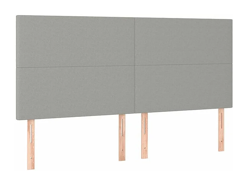 Sommier à lattes de lit et matelas et LED Gris clair 180x200