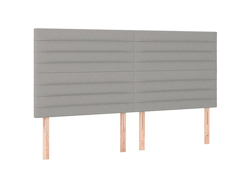 Sommier à lattes de lit avec matelas Gris clair 200x200 Tissu