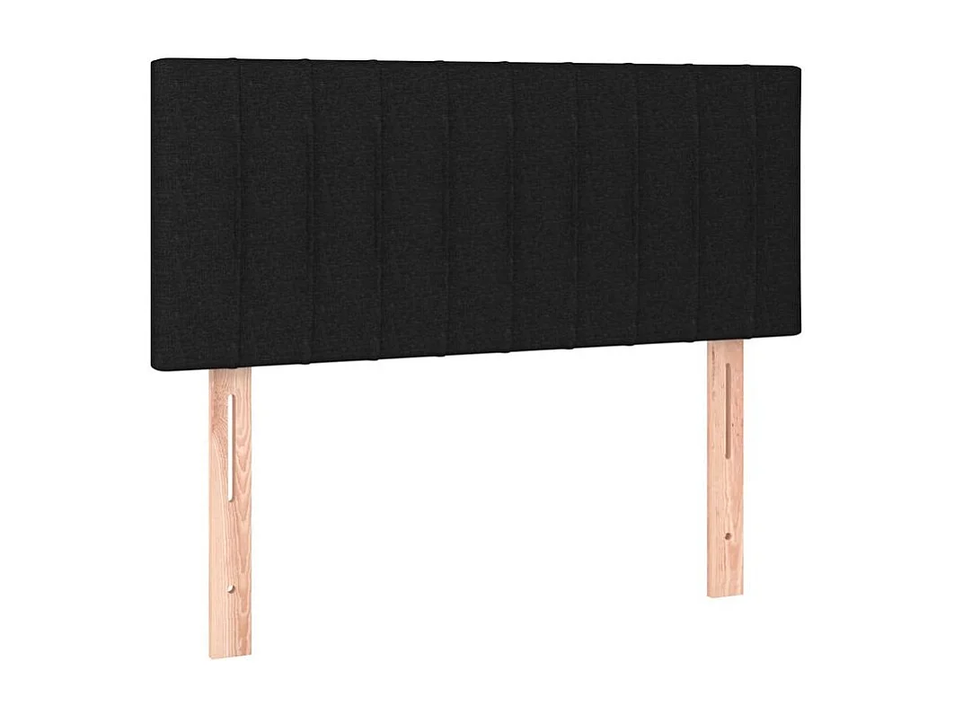 Sommier à lattes de lit avec matelas LED Noir 120x200 Tissu