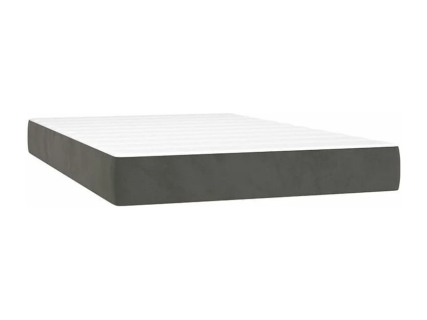 Sommier à lattes de lit et matelas Gris foncé 120x200 Velours