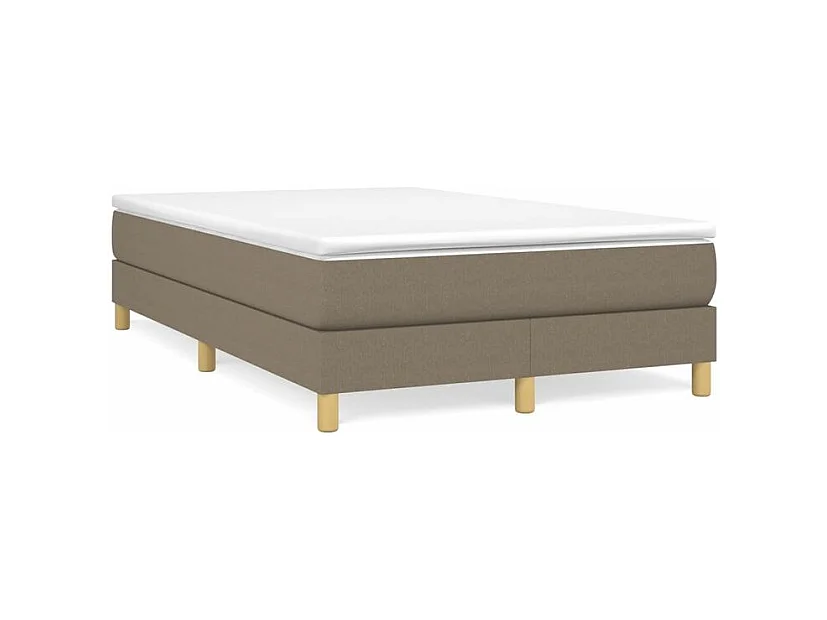 Sommier à lattes de lit avec matelas Taupe 120x200 Tissu