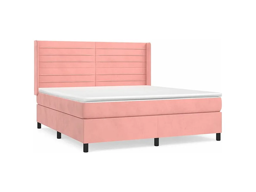 Sommier à lattes de lit avec matelas Rose 160x200 Velours