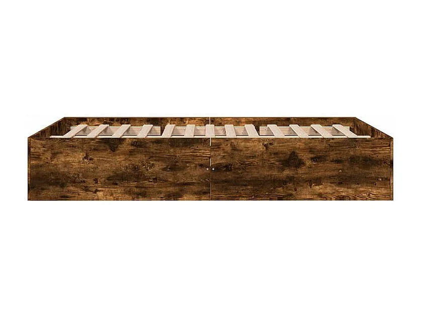 Cadre de lit chêne fumé 140x200 bois d'ingénierie