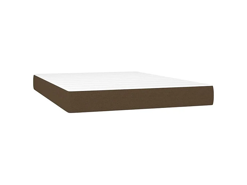 Sommier à lattes de lit avec matelas Marron foncé 140x200