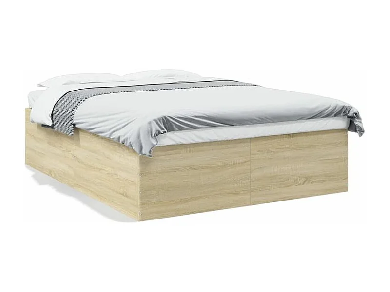 Cadre de lit chêne sonoma 150x200 bois d'ingénierie