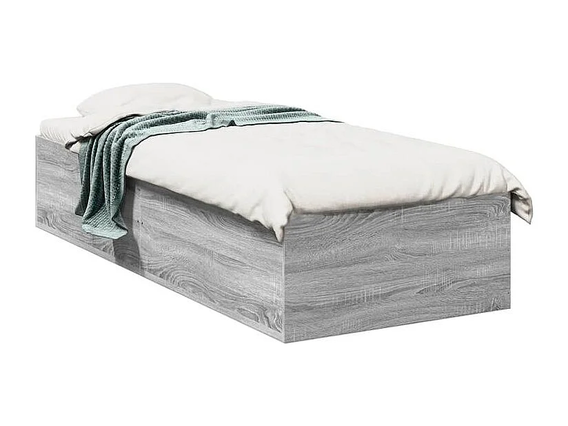 Cadre de lit sonoma gris 100x200 bois d'ingénierie