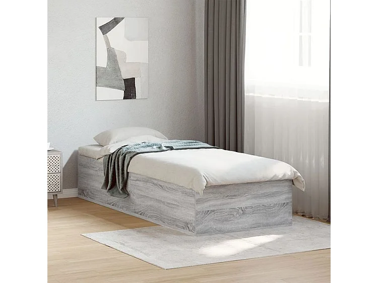 Cadre de lit sonoma gris 100x200 bois d'ingénierie