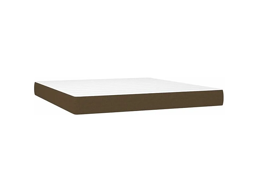 Sommier à lattes de lit avec matelas Marron foncé 180x200
