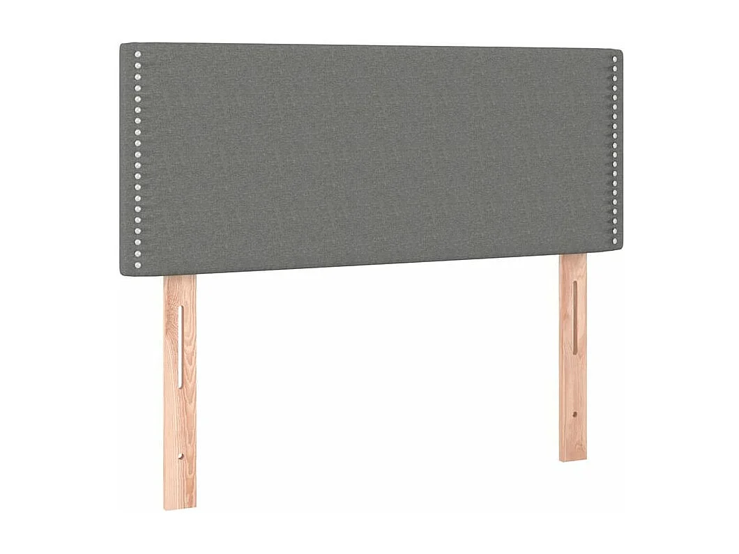 Sommier à lattes de lit avec matelas Gris foncé 80x200 Tissu