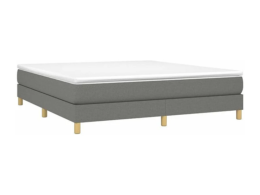 Sommier à lattes de lit avec matelas Gris foncé 160x200 Tissu