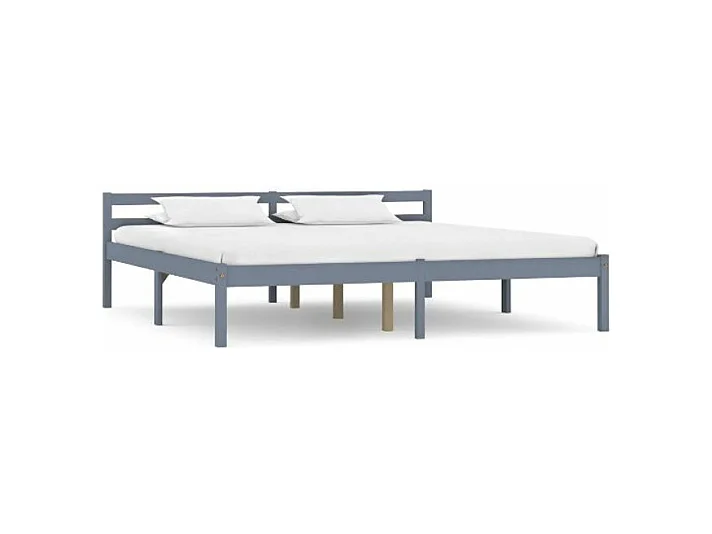 Lit adulte pin massif gris Dorma 160x200