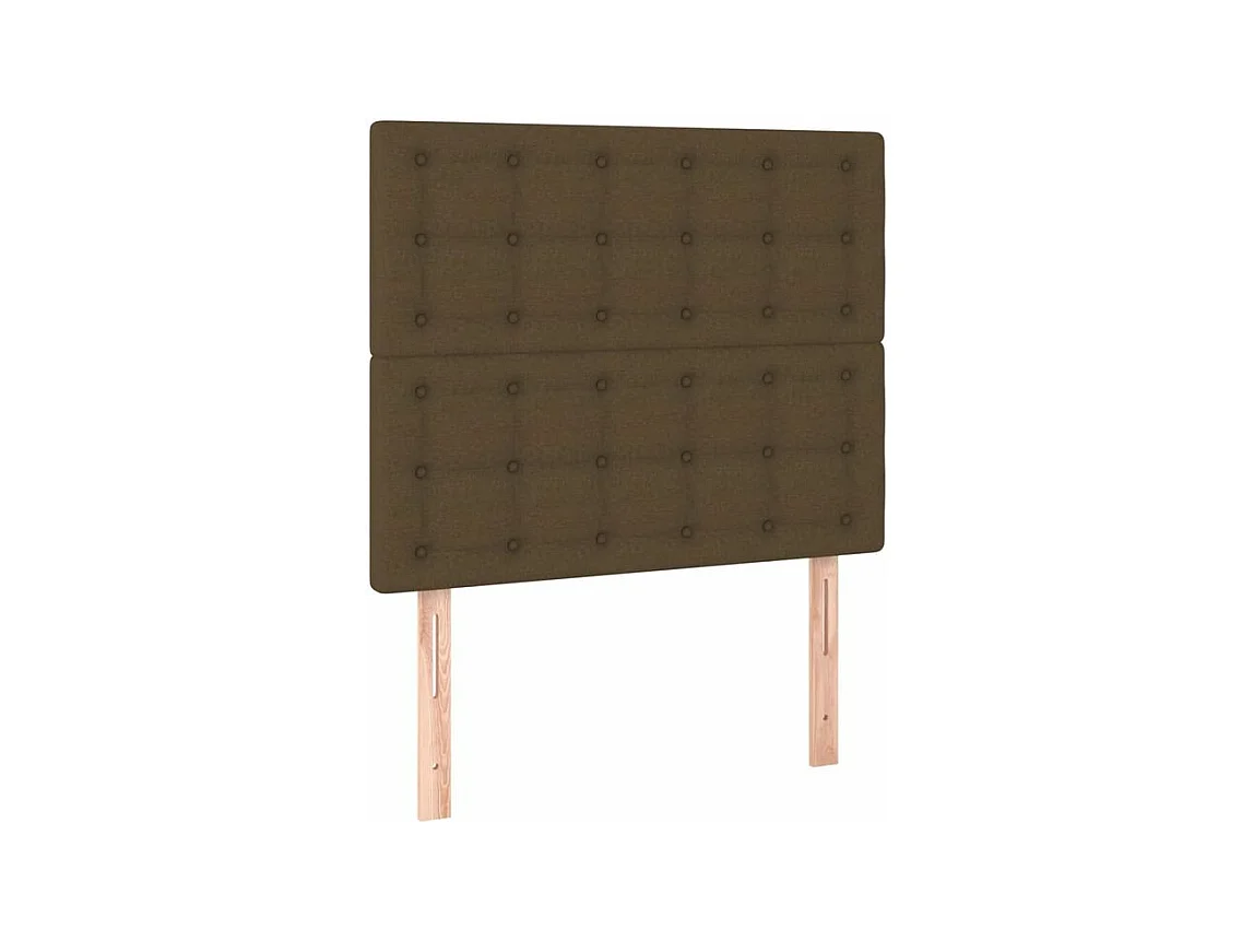 Sommier à lattes de lit avec matelas Marron foncé 80x200