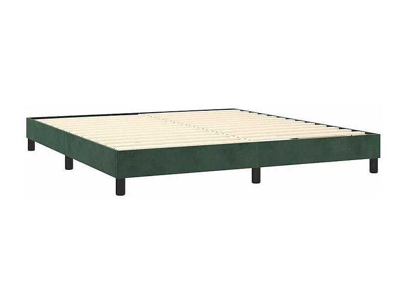 Sommier à lattes de lit et matelas Vert foncé 180x200 Velours