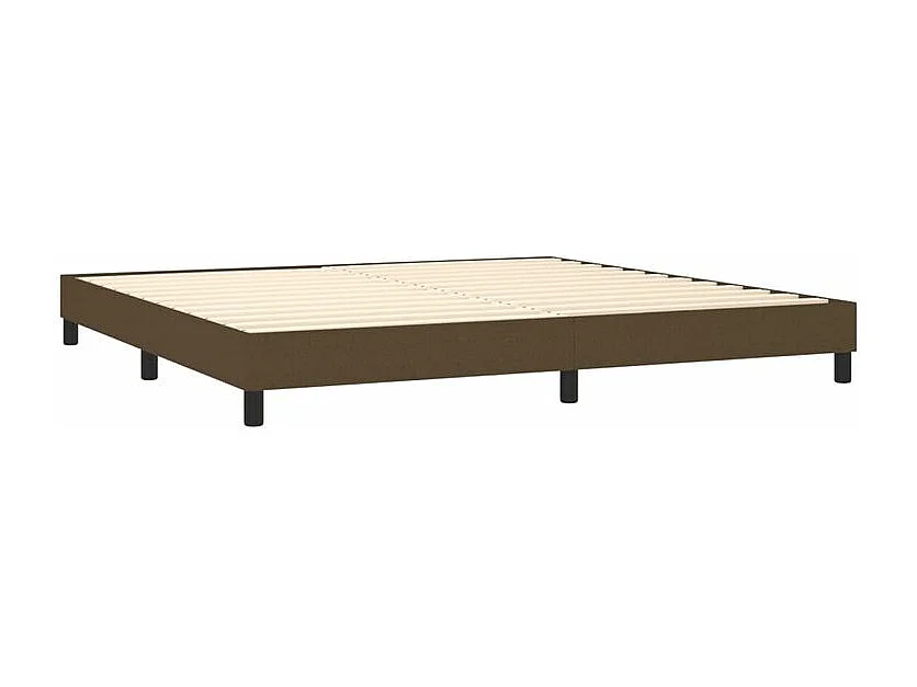 Sommier à lattes de lit avec matelas Marron foncé 200x200
