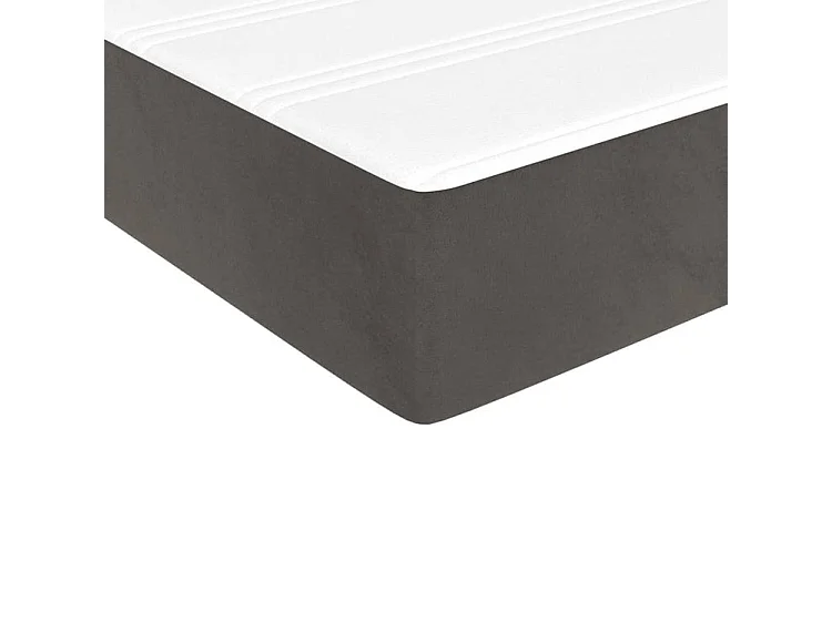 Sommier à lattes de lit et matelas Gris foncé 90x190 Velours