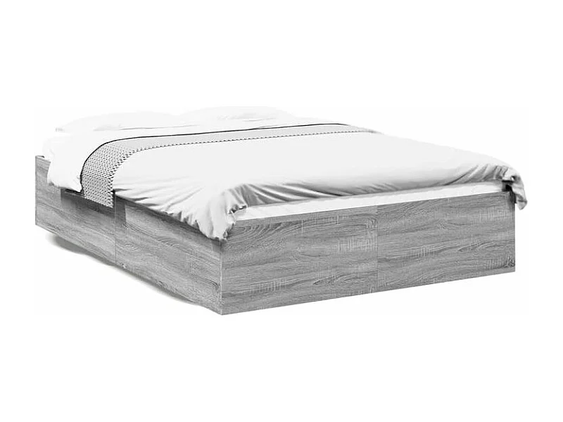 Cadre de lit sonoma gris 160x200 bois d'ingénierie