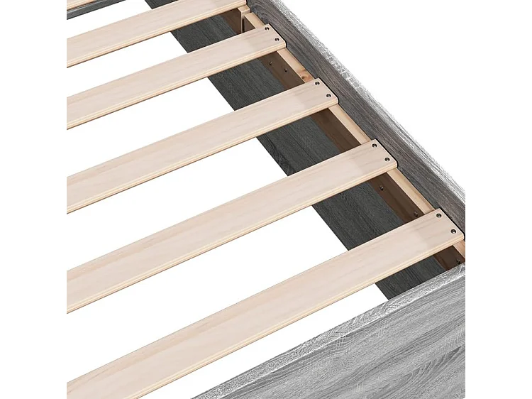 Cadre de lit sonoma gris 160x200 bois d'ingénierie