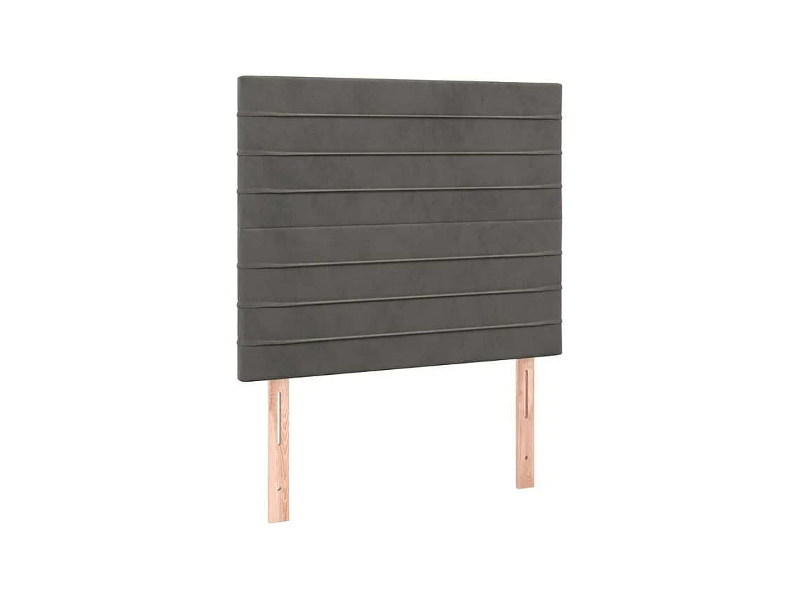 Sommier à lattes de lit et matelas Gris foncé 80x200 Velours