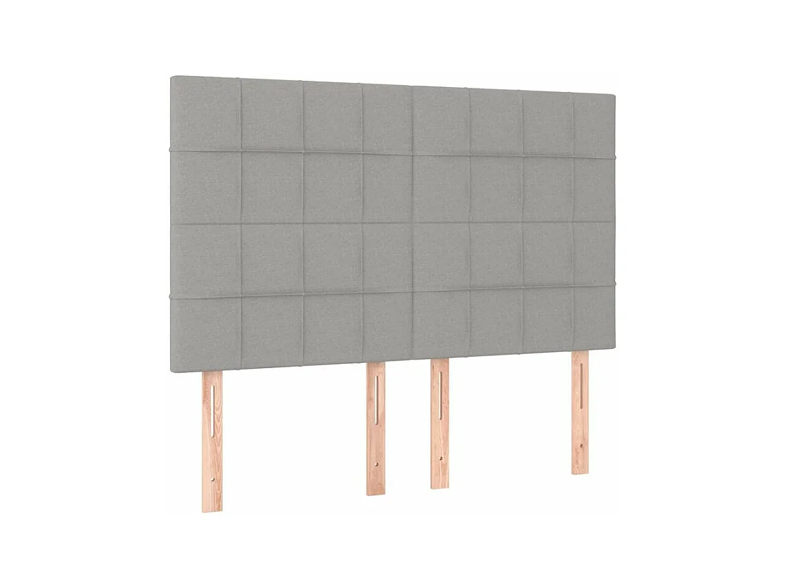 Sommier à lattes de lit avec matelas Gris clair 140x190 Tissu