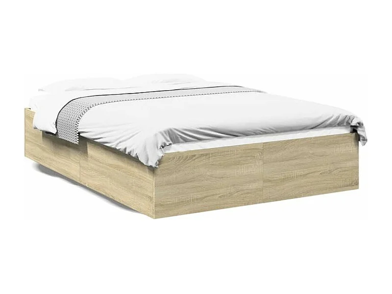 Cadre de lit chêne sonoma 120x200 bois d'ingénierie
