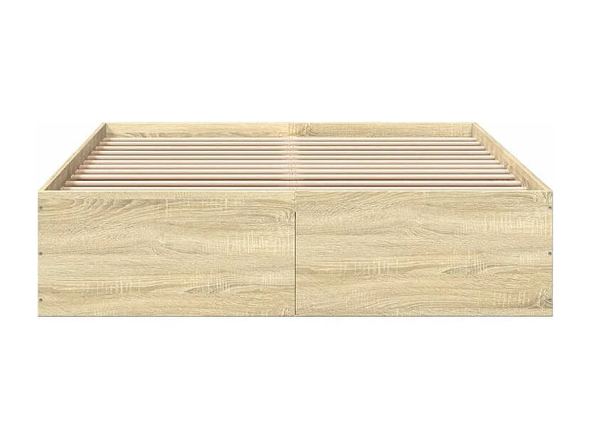 Cadre de lit chêne sonoma 120x200 bois d'ingénierie