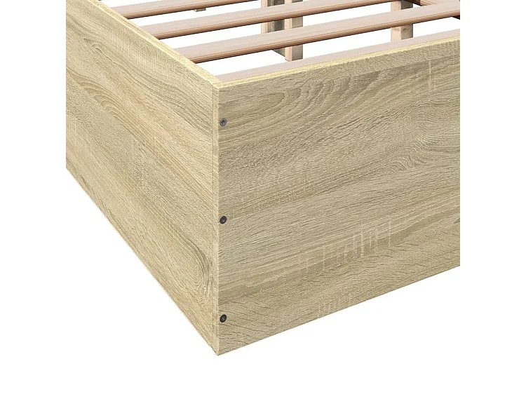 Cadre de lit chêne sonoma 120x200 bois d'ingénierie
