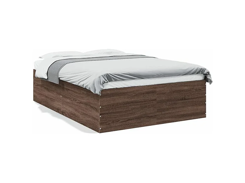 Cadre de lit chêne marron 120x200 bois d'ingénierie