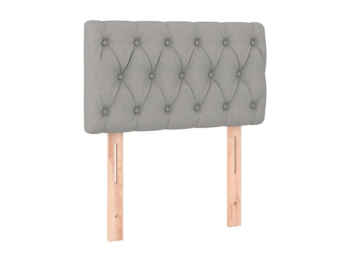 Sommier à lattes de lit avec matelas Gris clair 80x200 Tissu