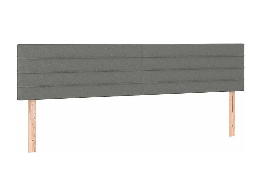 Sommier à lattes de lit avec matelas Gris foncé 160x200 Tissu