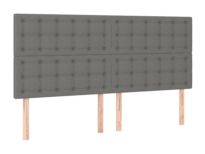 Sommier à lattes de lit avec matelas Gris foncé 160x200 Tissu