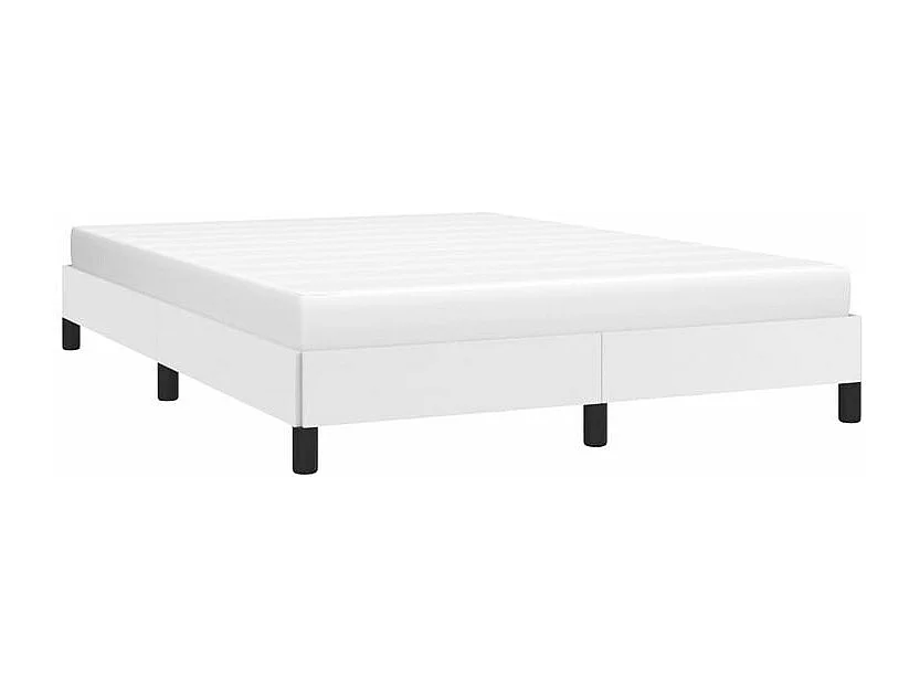 Cadre de lit Blanc 140x190 Similicuir