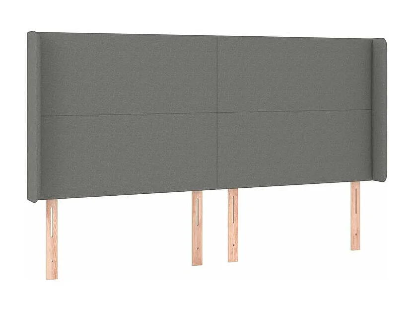 Sommier à lattes de lit avec matelas Gris foncé 160x200 Tissu