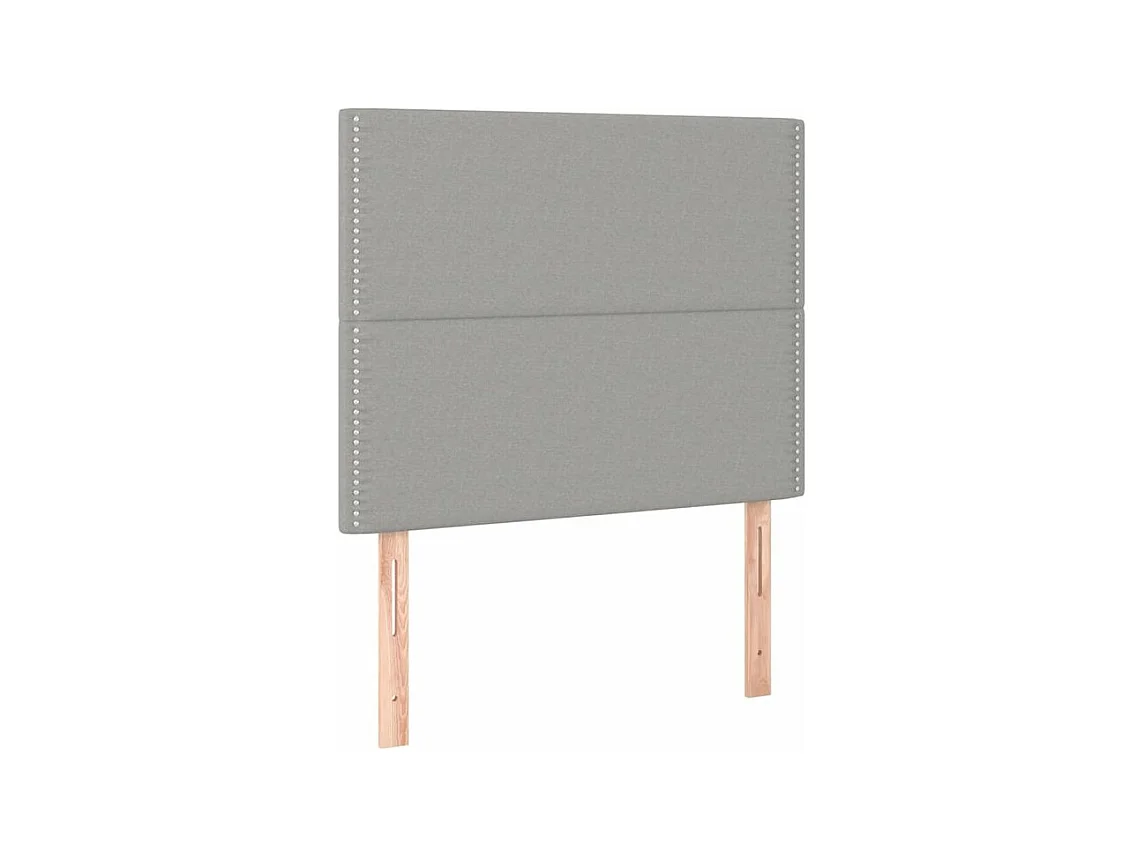 Sommier à lattes de lit avec matelas Gris clair 120x200 Tissu