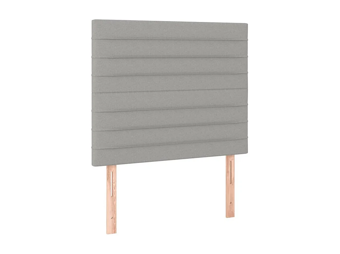 Sommier à lattes de lit avec matelas Gris clair 90x200 Tissu