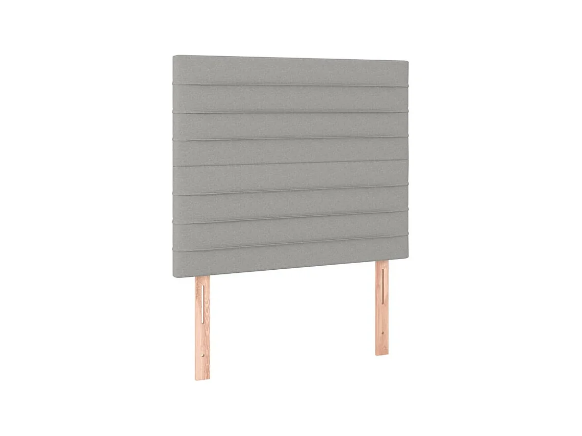 Sommier à lattes de lit avec matelas Gris clair 90x200 Tissu