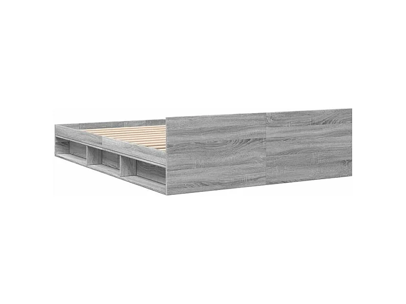 Cadre de lit et tiroirs sonoma gris 140x200 bois d'ingénierie