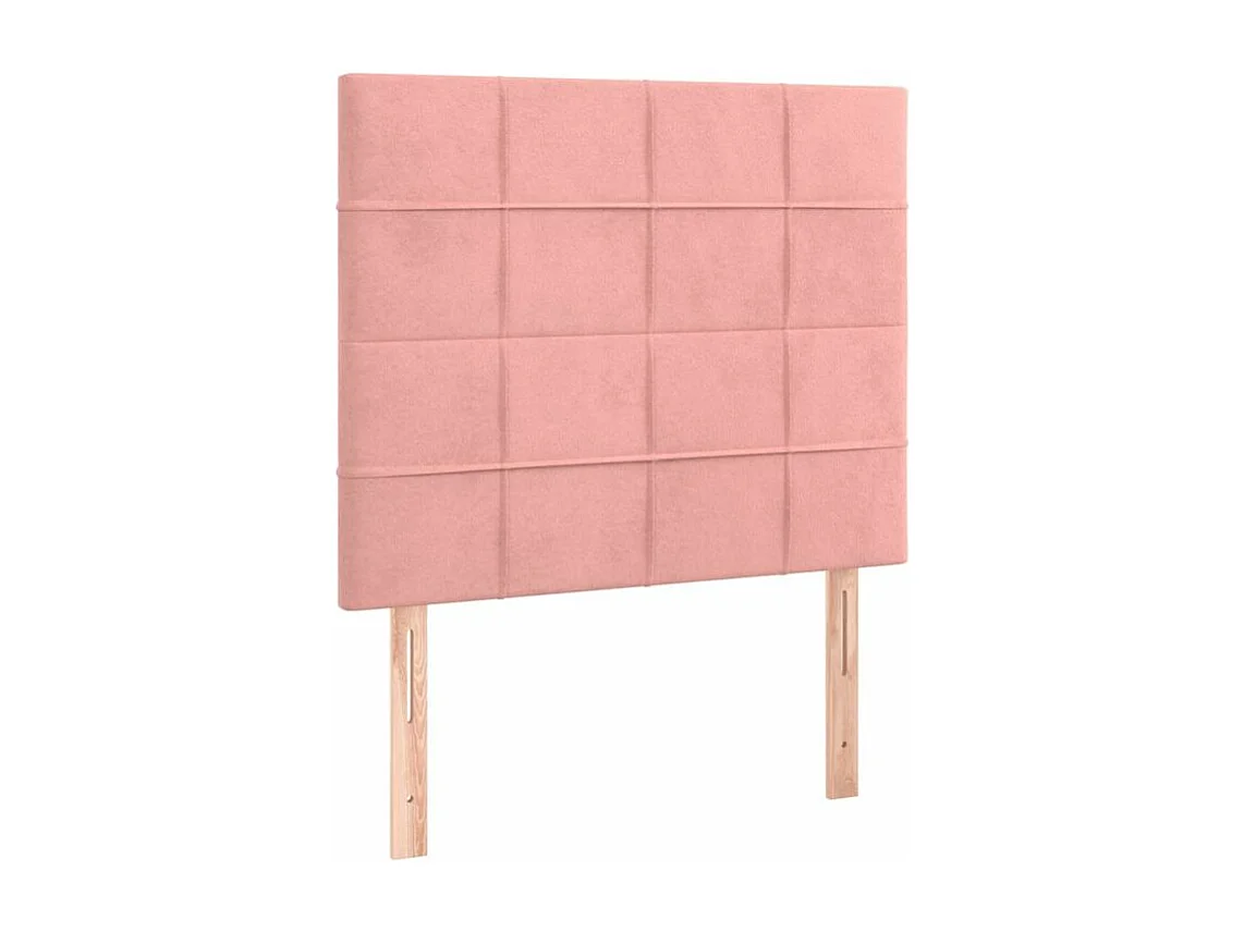 Sommier à lattes de lit avec matelas LED Rose 90x200 Velours