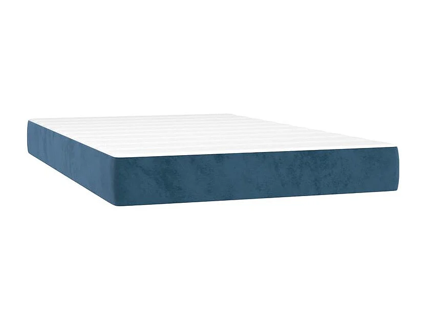Sommier à lattes de lit avec matelas LED Bleu foncé 120x200