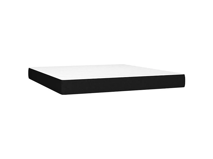 Boxspring met matras stof zwart 160x200 cm
