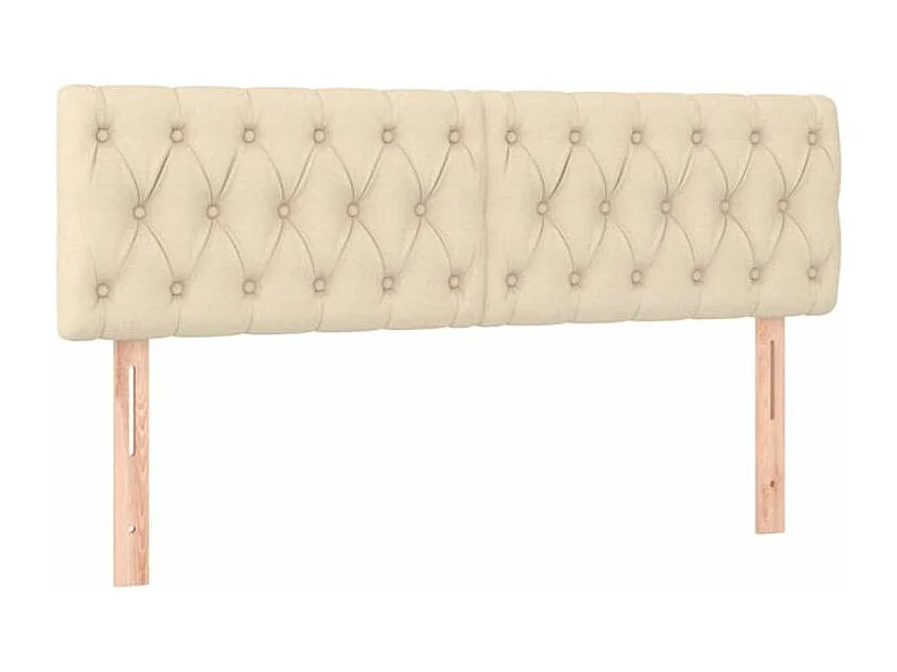 Sommier à lattes de lit avec matelas Crème 140x200 Tissu