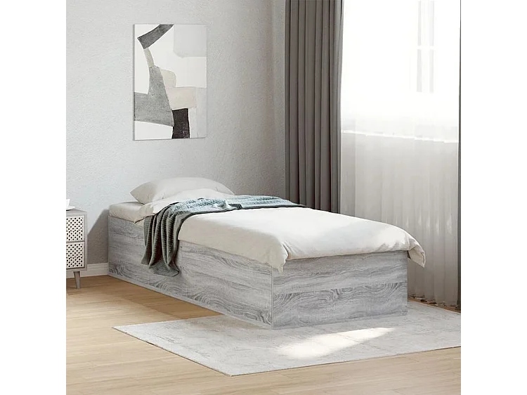 Cadre de lit sonoma gris 90x200 bois d'ingénierie