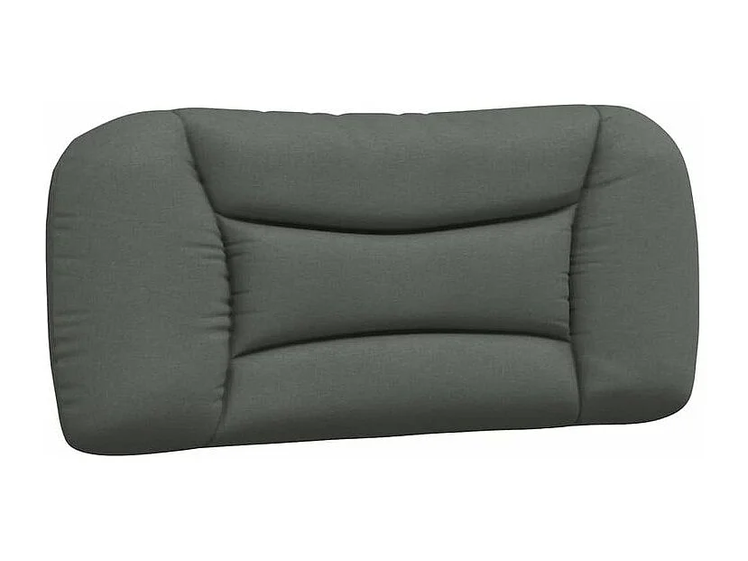 Lit avec matelas gris foncé 90x200 tissu