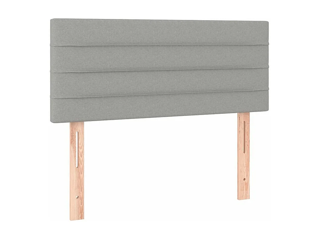 Sommier à lattes de lit avec matelas Gris clair 100x200 Tissu