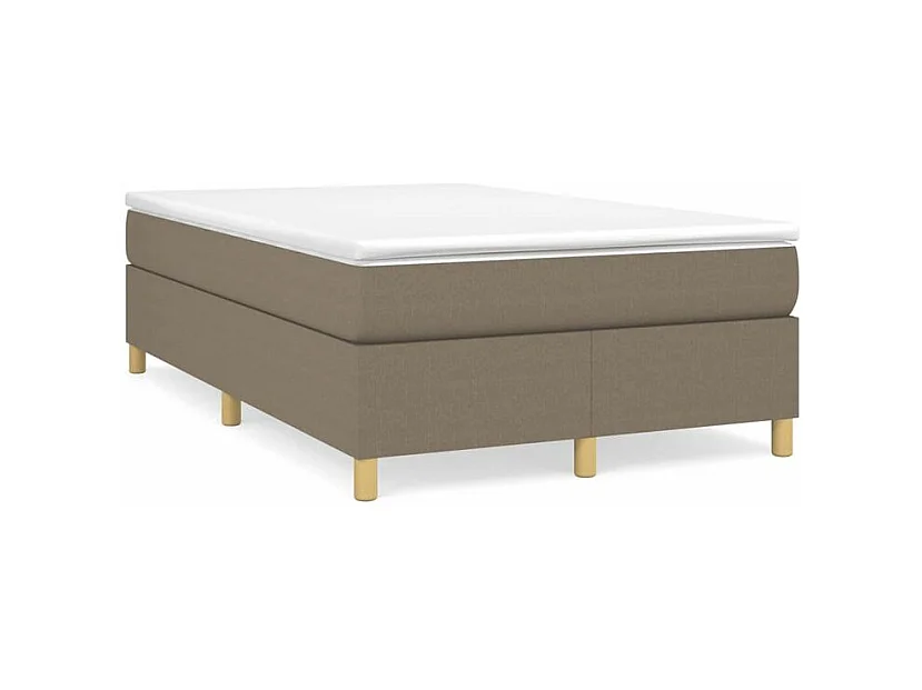 Sommier à lattes de lit avec matelas Taupe 120x200 Tissu