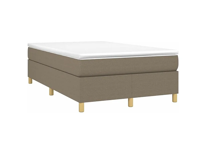Sommier à lattes de lit avec matelas Taupe 120x200 Tissu